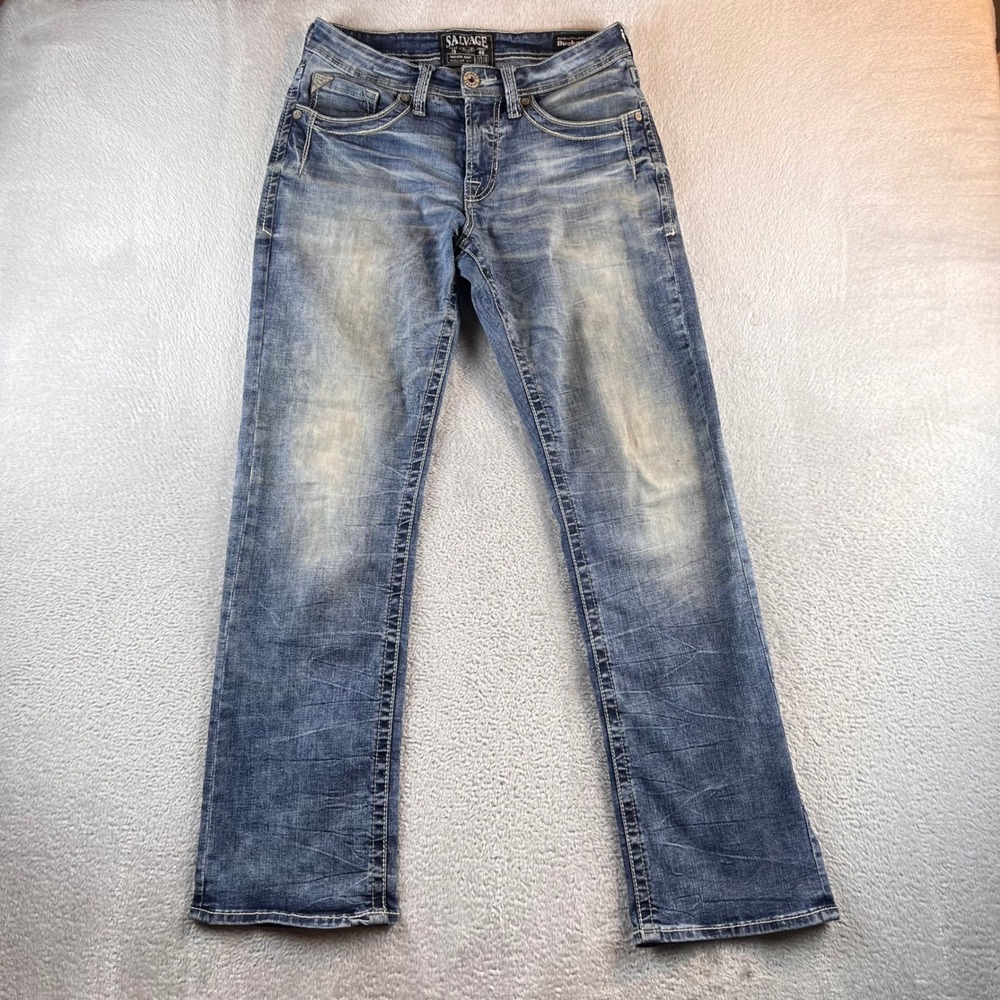 Salvage Mayhem Boot Regular Fit Jeans Buckle Exclusive Blue Wash 29x31 Mens